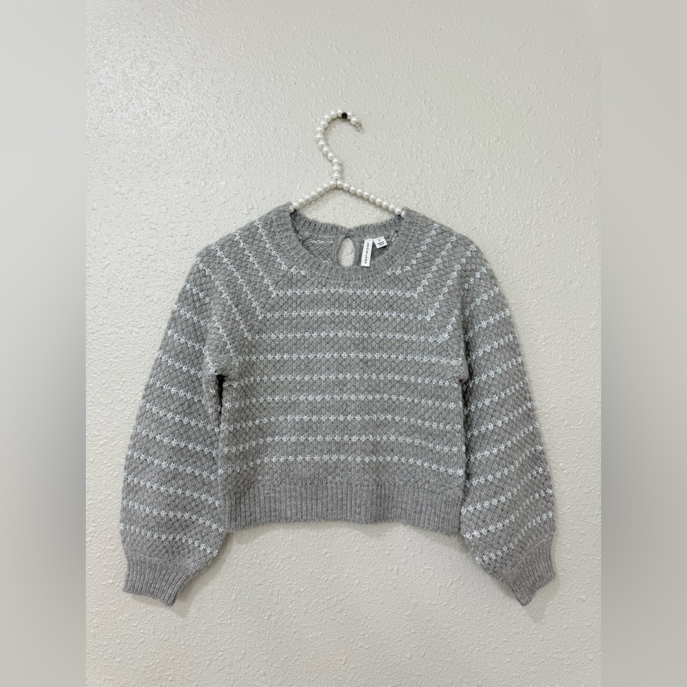 Janie and Jack girls silver gray  knit sweater size 8